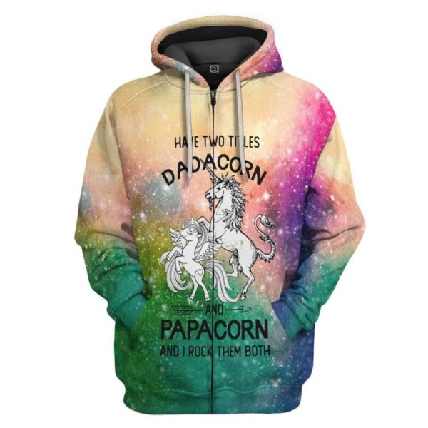 Gearhuman 3D papacorn Custom Hoodie Apparel GL15051 3D Custom Fleece Hoodies Zip Hoodie S 