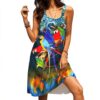 Gearhuman 3D Parrot Sleeveless Beach Dress ZZ2306213 Beach Dress Beach Dress S