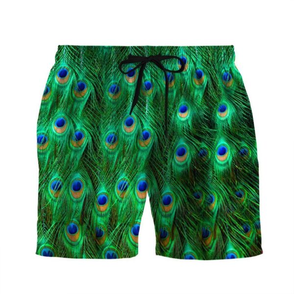 Gearhuman 3D Peacock Beach Short ZZ0906211 Men Shorts Beach Shorts S 