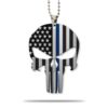 Gearhuman 3D Police Blue Line American Skull Custom Car Hanging GW1706212 Car Hanging Car Hanging/1 Pack