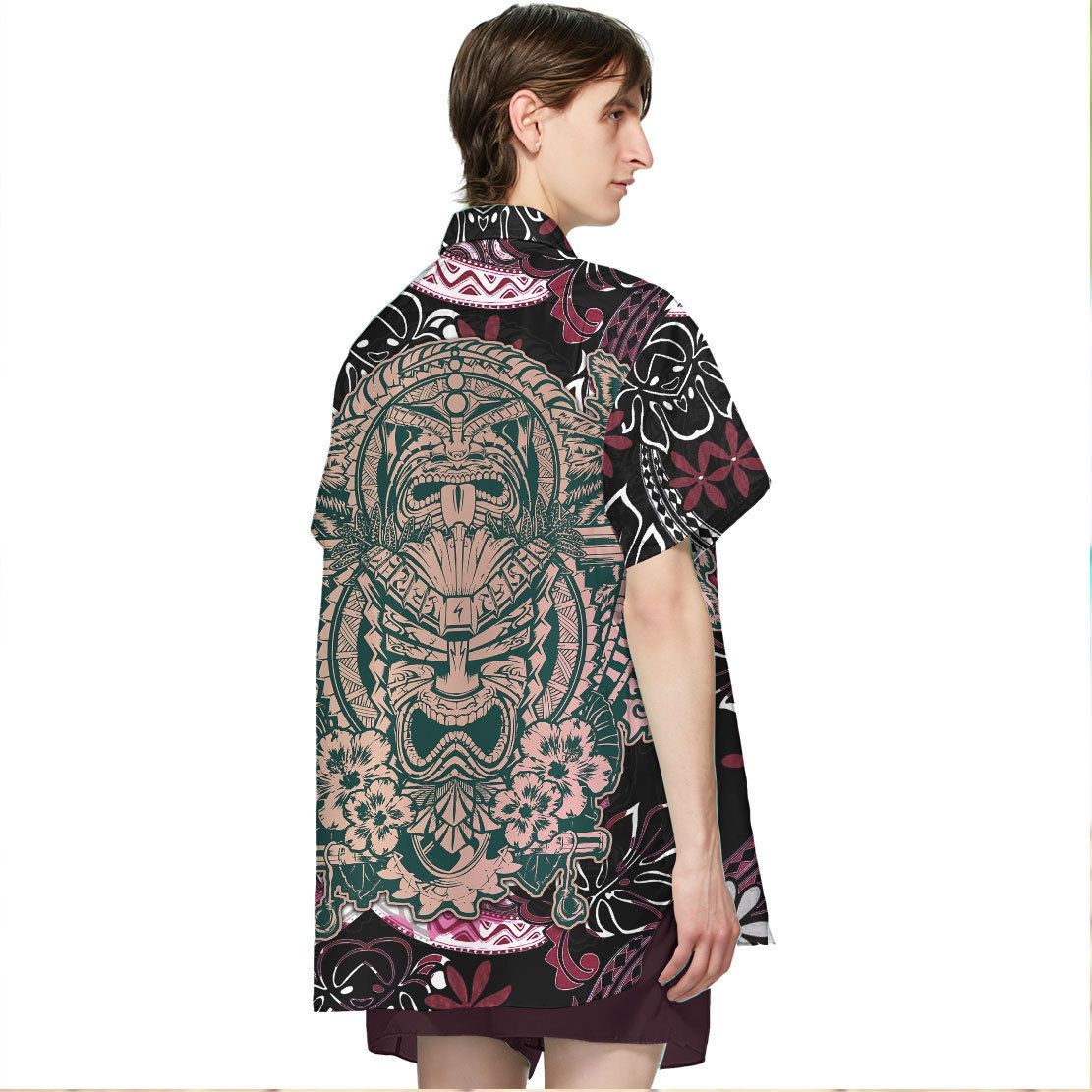 Gearhuman 3D Polynesian Tiki Hawaii Shirt ZK2106211 Short Sleeve Shirt