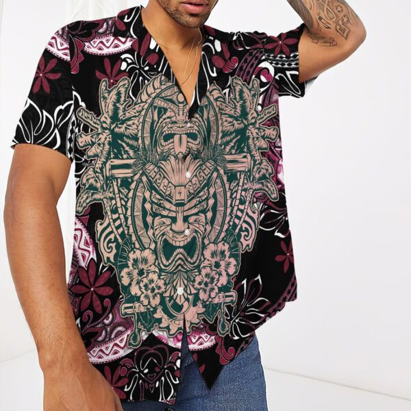 Gearhuman 3D Polynesian Tiki Hawaii Shirt ZK2106211 Short Sleeve Shirt