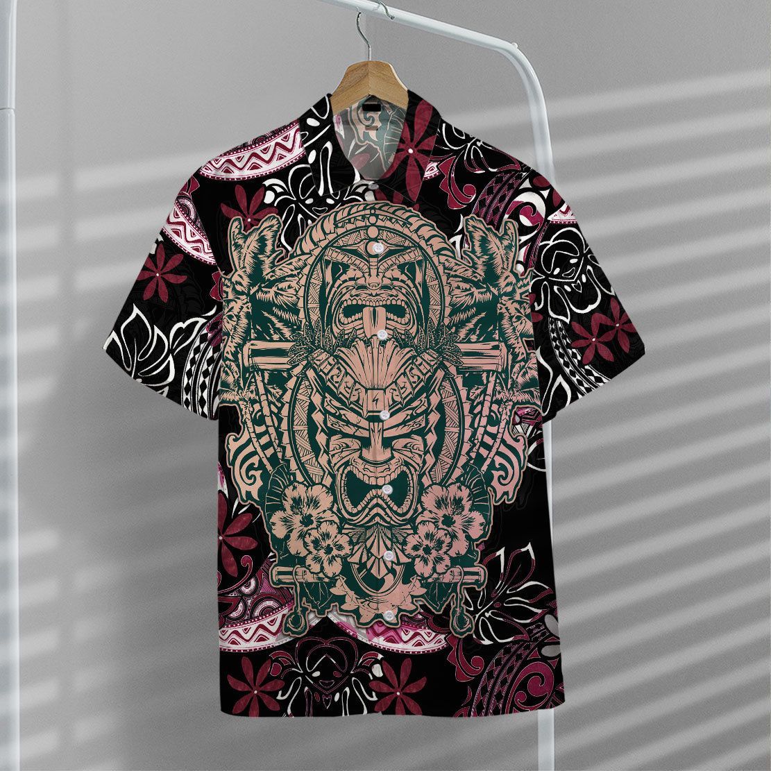 Gearhuman 3D Polynesian Tiki Hawaii Shirt ZK2106211 Short Sleeve Shirt