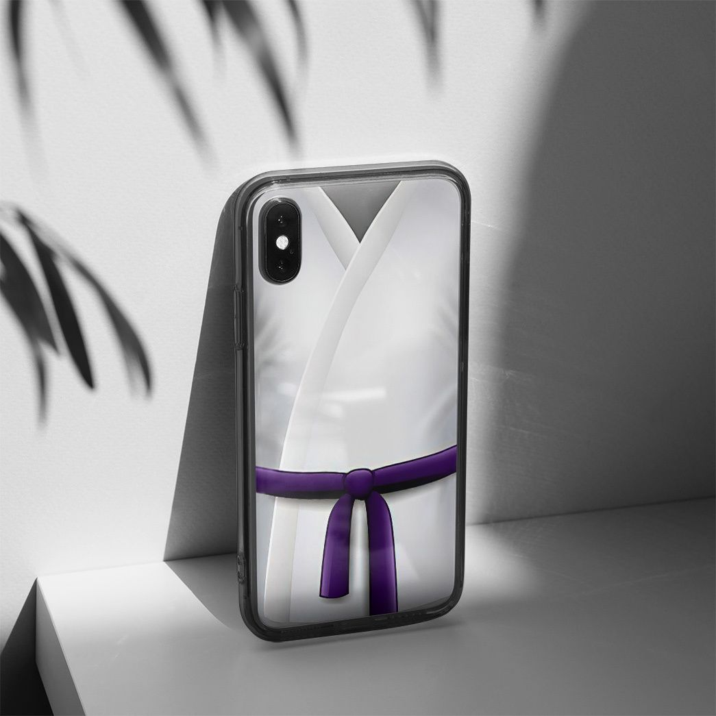 Gearhuman 3D Purple Karate Belt Phone Case ZK1706214 Glass Phone Case