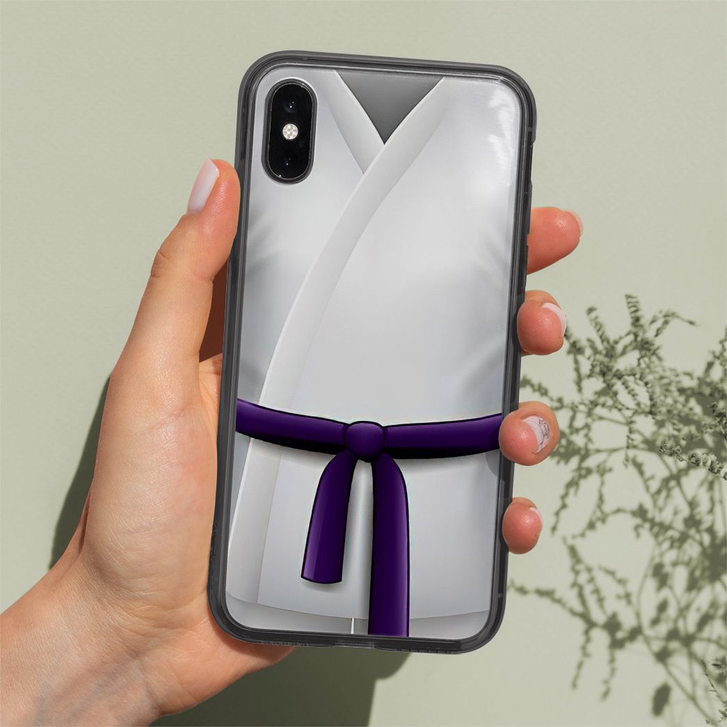 Gearhuman 3D Purple Karate Belt Phone Case ZK1706214 Glass Phone Case
