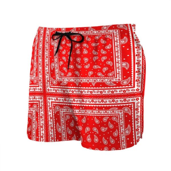 Gearhuman 3D Red Paisley Bandana Shorts ZK3105213 Men Shorts