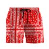 Gearhuman 3D Red Paisley Bandana Shorts ZK3105213 Men Shorts Beach Shorts / S