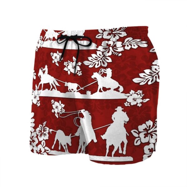 Gearhuman 3D Red Team Roping Hawaii Shirt ZK2506216 Short Sleeve Shirt