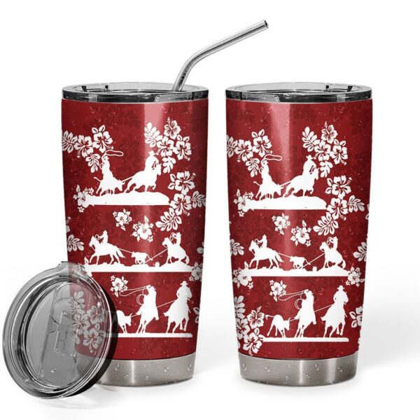 Gearhuman 3D Red Team Roping Tumbler ZZ0807217 Tumbler 