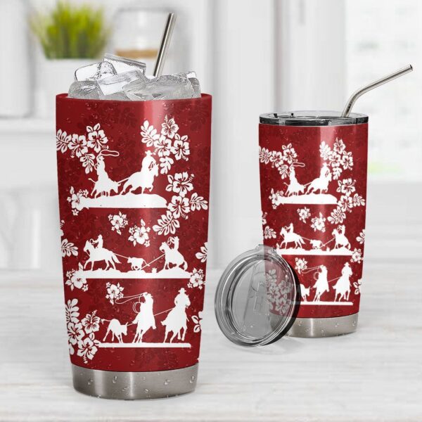 Gearhuman 3D Red Team Roping Tumbler ZZ0807217 Tumbler 