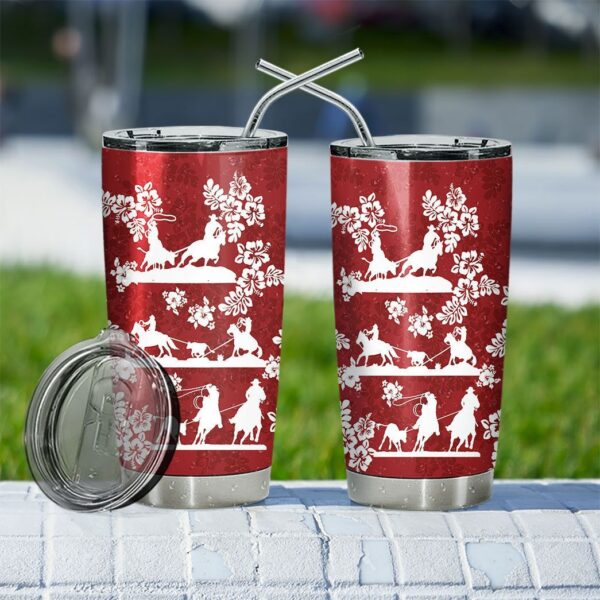 Gearhuman 3D Red Team Roping Tumbler ZZ0807217 Tumbler 