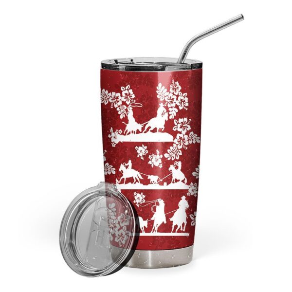 Gearhuman 3D Red Team Roping Tumbler ZZ0807217 Tumbler Short 20oz 