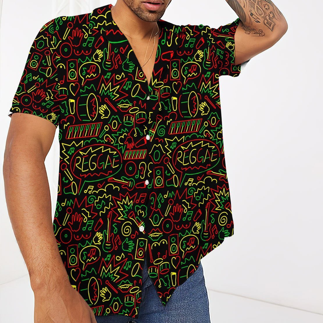 Gearhuman 3D Reggae Hawaii Shirt ZK1406214 Hawai Shirt