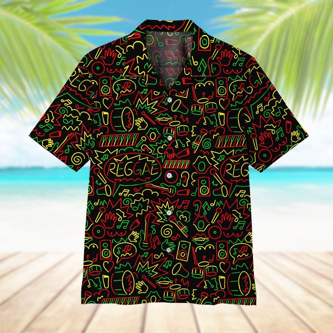 Gearhuman 3D Reggae Hawaii Shirt ZK1406214 Hawai Shirt