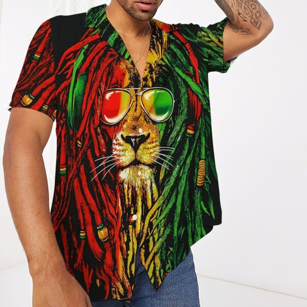 Gearhuman 3D Reggae Lion Hawaii Shirt ZK1606215 Short Sleeve Shirt 
