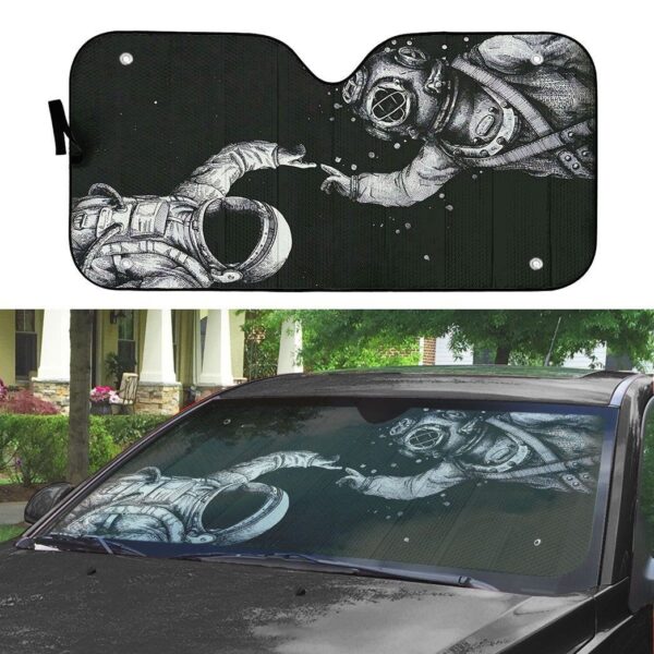Gearhuman 3D Scuba Diving Astronaut Finger Touch Auto Sunshade ZK0706211 Auto Sunshade 