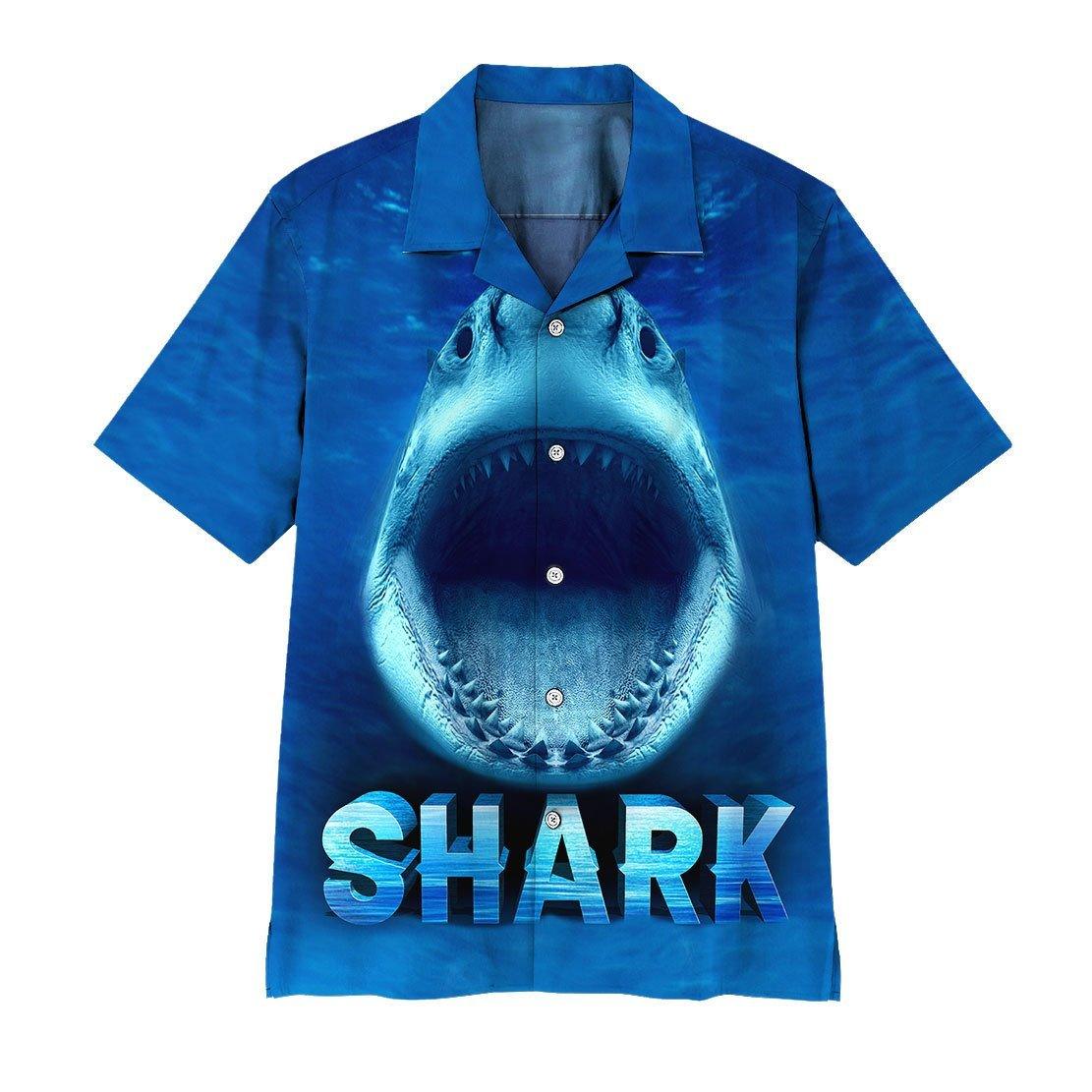 Gearhuman 3D Shark Hawaii Shirt ZZ3105211 Hawai Shirt Short Sleeve Shirt S