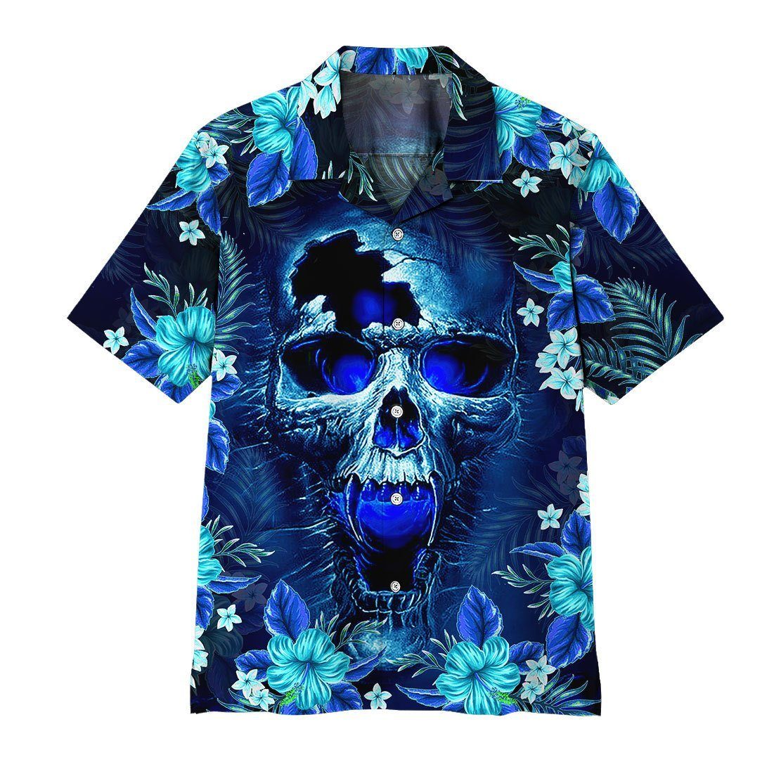 Gearhuman 3D Skull Hawaii Shirt ZZ1006211 Hawai Shirt Short Sleeve Shirt S