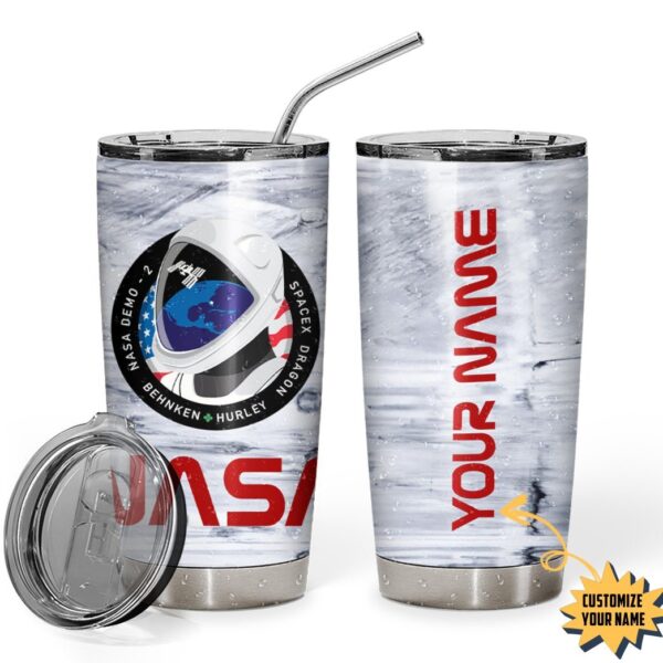 Gearhuman 3D Space Force Nasa Demo 2 Custom Name Design Vacuum Insulated Tumbler GV09063 Tumbler 