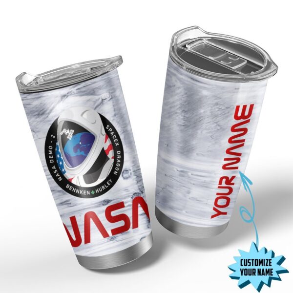 Gearhuman 3D Space Force Nasa Demo 2 Custom Name Design Vacuum Insulated Tumbler GV09063 Tumbler 