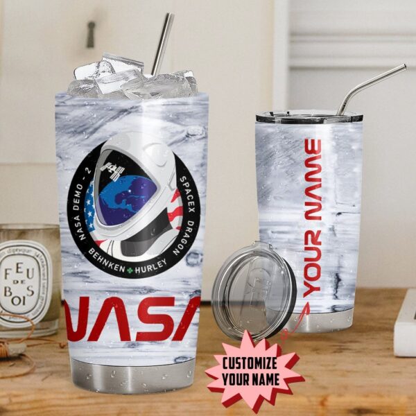 Gearhuman 3D Space Force Nasa Demo 2 Custom Name Design Vacuum Insulated Tumbler GV09063 Tumbler 