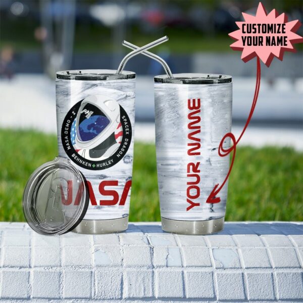 Gearhuman 3D Space Force Nasa Demo 2 Custom Name Design Vacuum Insulated Tumbler GV09063 Tumbler 
