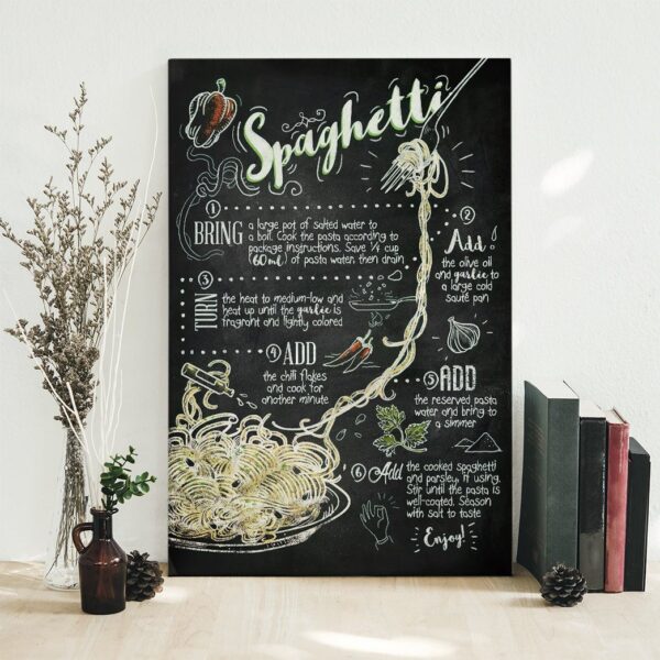 Gearhuman 3D Spaghetti Recipe Canvas GK26026 Canvas