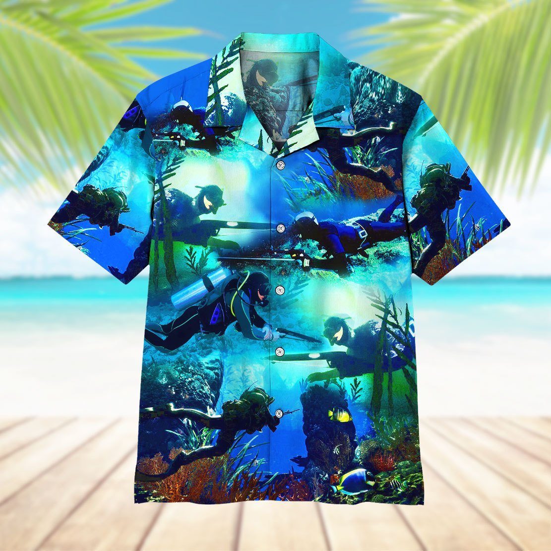 Gearhuman 3D Spearfishing Hawaii Shirt ZZ1706211 Short Sleeve Shirt
