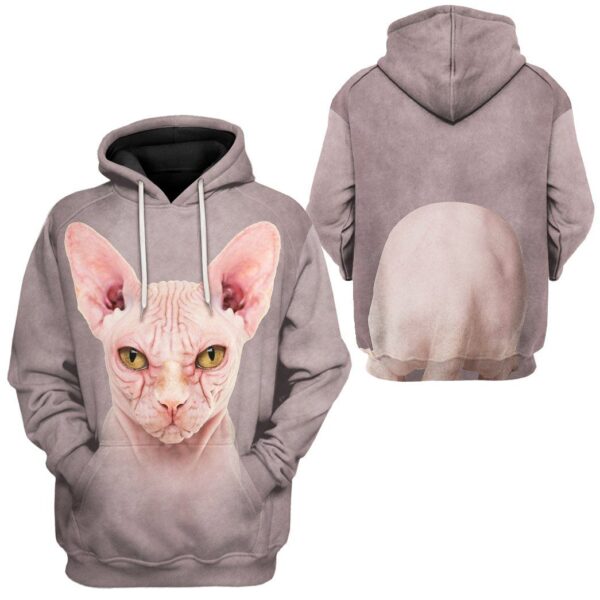 Gearhuman 3D Sphynx Cat Tshirt Hoodie Apparel ZL17121 3D Apparel 