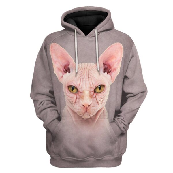 Gearhuman 3D Sphynx Cat Tshirt Hoodie Apparel ZL17121 3D Apparel Hoodie S 