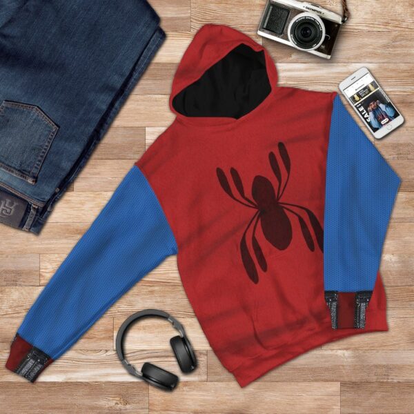 Gearhuman 3D Spiderman Homecoming Custom Hoodie Apparel GW200817 3D Custom Fleece Hoodies 