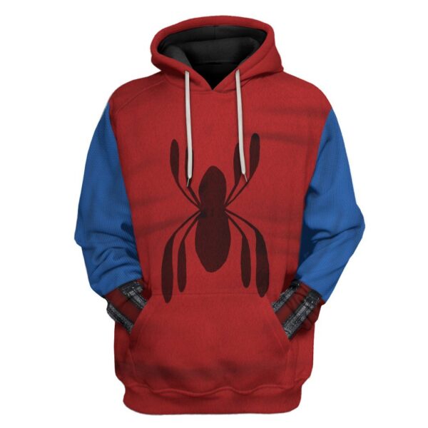 Gearhuman 3D Spiderman Homecoming Custom Hoodie Apparel GW200817 3D Custom Fleece Hoodies Hoodie S 