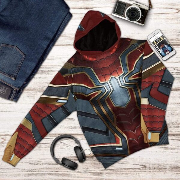 Gearhuman 3D Spiderman Iron Spider Custom Hoodie Apparel GW26061 3D Custom Fleece Hoodies 