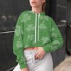 Gearhuman 3D St Patrick Clover Doodle Crop Hoodie GK230211 Crop Hoodie Crop Hoodie S