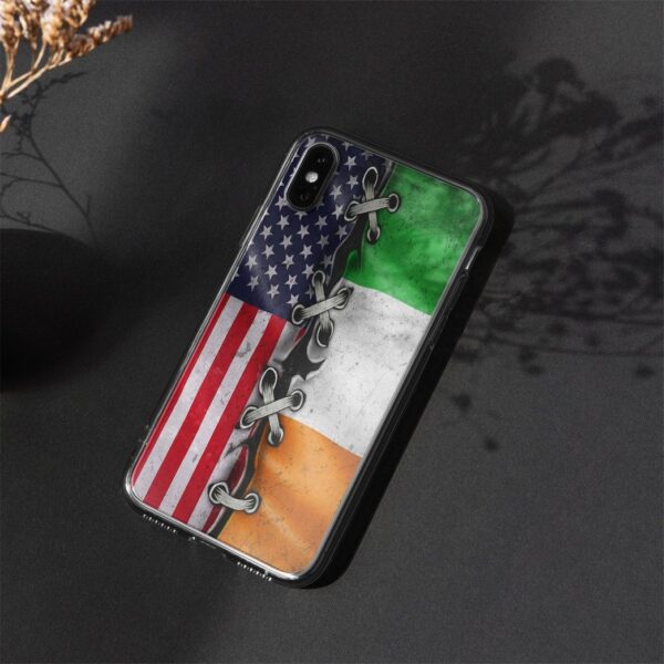 Gearhuman 3D St Patrick Day Flag Custom Phonecase GB26024 Glass Phone Case