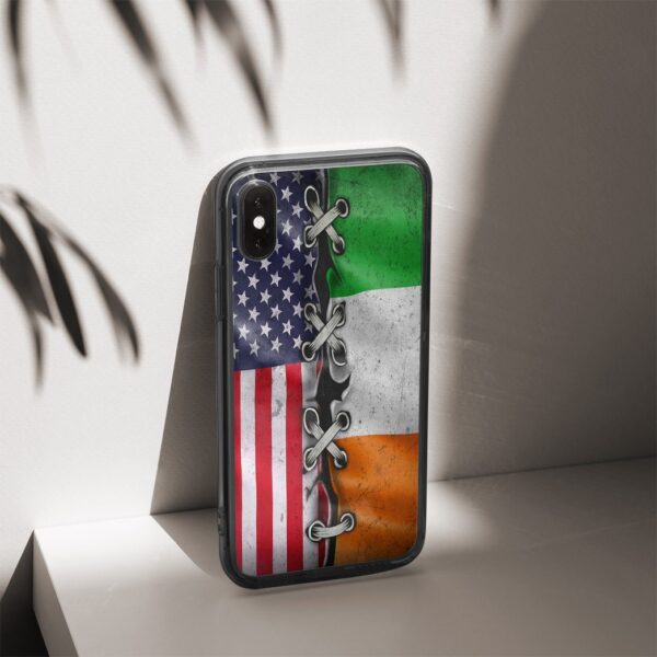 Gearhuman 3D St Patrick Day Flag Custom Phonecase GB26024 Glass Phone Case