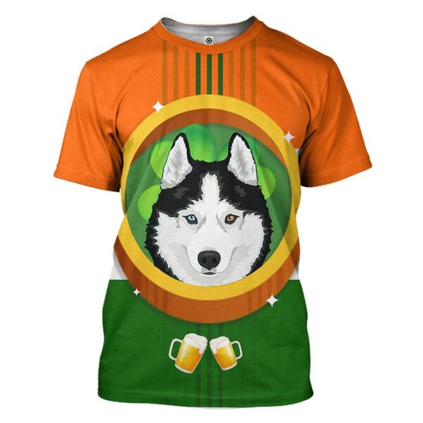 Gearhuman 3D St Patrick Day Husky Tshirt Hoodie Apparel GB26026 3D Apparel T-Shirt S