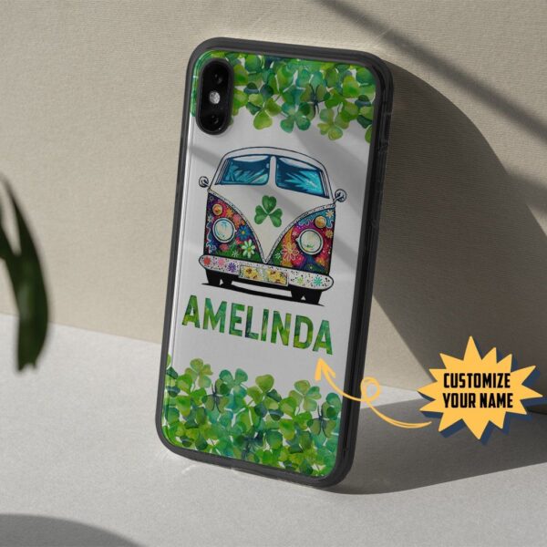 Gearhuman 3D St Patrick Day Shamrock Camping Custom Name Phonecase GB19029 Glass Phone Case