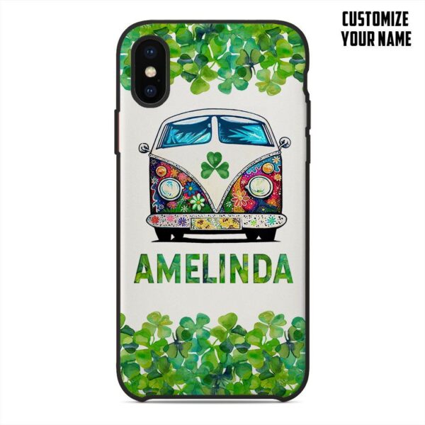 Gearhuman 3D St Patrick Day Shamrock Camping Custom Name Phonecase GB19029 Glass Phone Case Iphone X