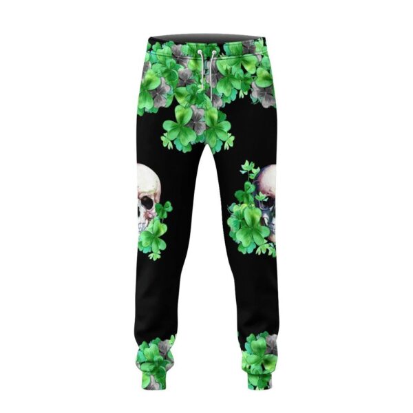 Gearhuman 3D St Patrick Day Shamrock Skull Sweatpants GB25026 Sweatpants