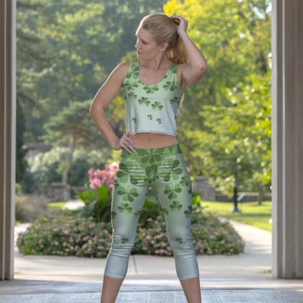 Gearhuman 3D St Patrick Gradient Clover Leggings GK230212 Leggings
