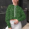 Gearhuman 3D St Patrick Green Shamrock Crop Hoodie GK23022 Crop Hoodie Crop Hoodie S