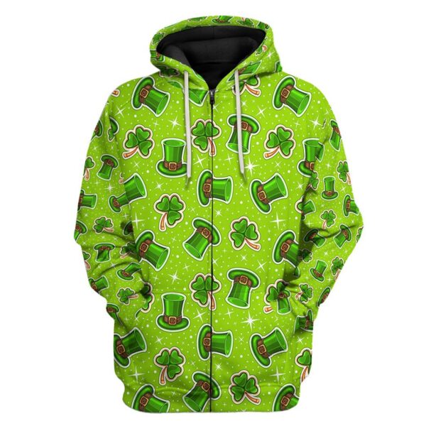 Gearhuman 3D St Patrick Pattern Tshirt Hoodie Apparel GB220227 3D Apparel Zip Hoodie S