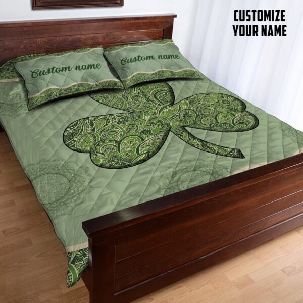 Gearhuman 3D St Patrick Shamrock Custom Name Quilt Set GW19027 Quilt Set