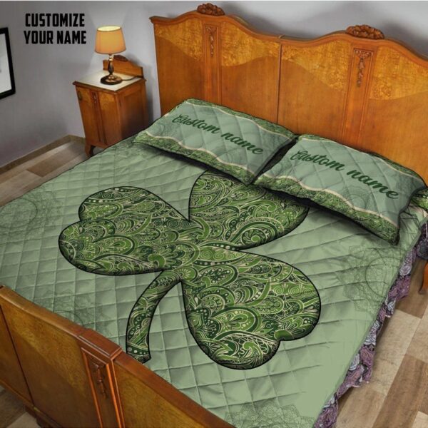 Gearhuman 3D St Patrick Shamrock Custom Name Quilt Set GW19027 Quilt Set