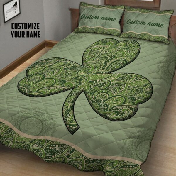 Gearhuman 3D St Patrick Shamrock Custom Name Quilt Set GW19027 Quilt Set