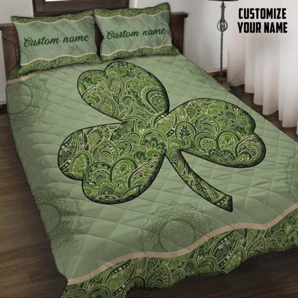 Gearhuman 3D St Patrick Shamrock Custom Name Quilt Set GW19027 Quilt Set