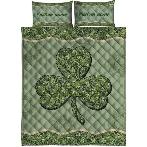 Gearhuman 3D St Patrick Shamrock Custom Name Quilt Set GW19027 Quilt Set Quilt Set Twin