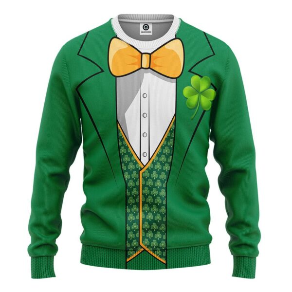 Gearhuman 3D St Patricks Day Leprechaun Custom Tshirt Hoodie Apparel GW190210 3D Apparel Long Sleeve S