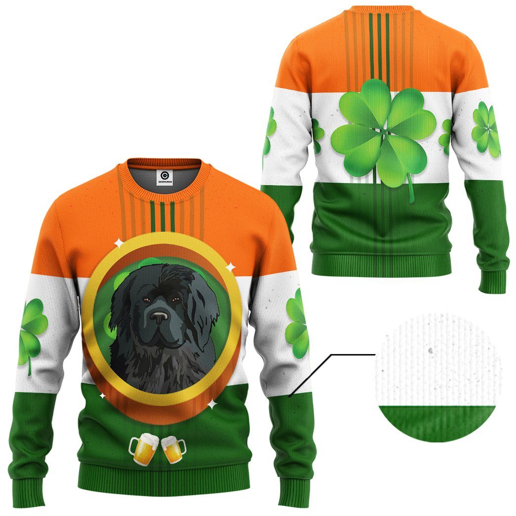 Gearhuman 3D St Patricks Day Newfoundland Tshirt Hoodie Apparel GB26025 3D Apparel